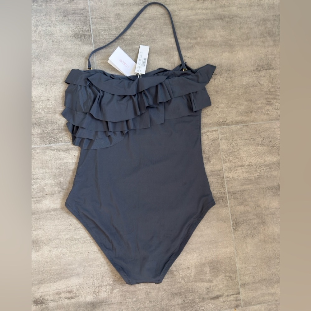 J.Grew Jersey Lomellina Grey One-Piece Swimsuit Size 8 NWT - Picture 9 of 15